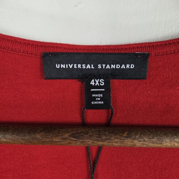 Universal Standard Women's Size 4XS/00-0 Red Faux Wrap Long Sleeve Top NWT - Picture 2 of 7